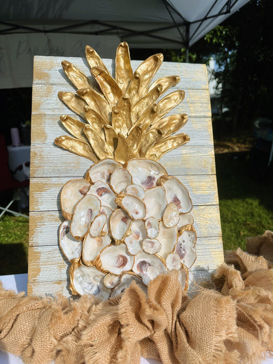 Large Pineapple on Pallet Board