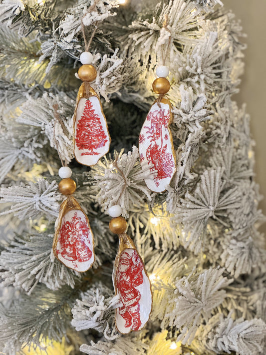 Classic Christmas Oyster Ornaments