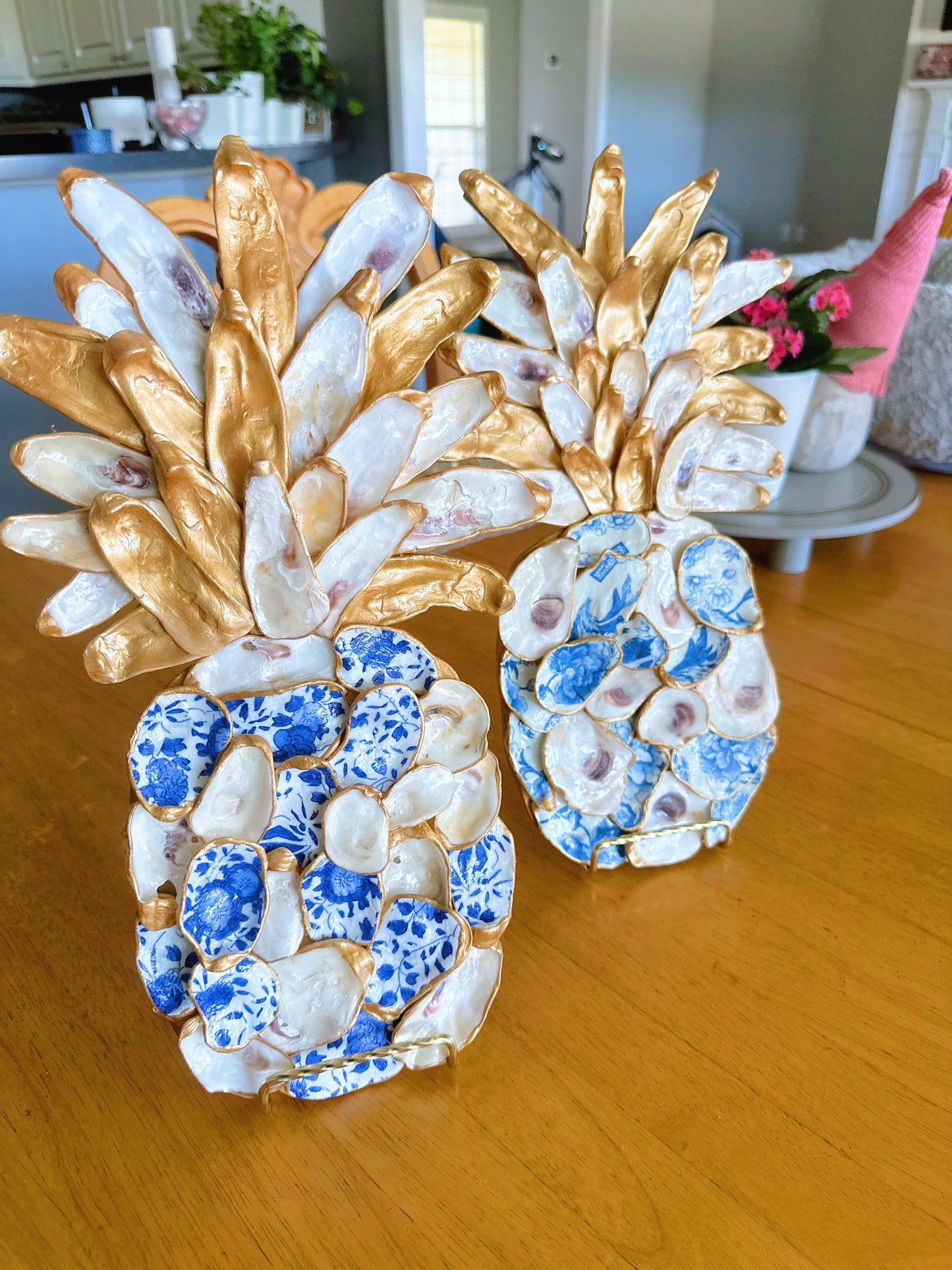Large Blue & White Chinoiserie Pineapple