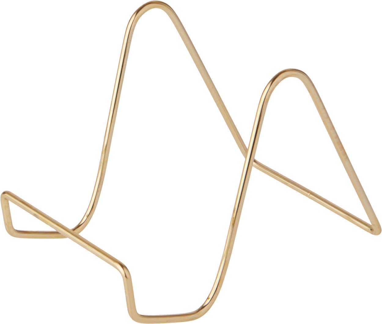 Bard's Plain Wire Easel Stand, 4" H x 3.5" W x 5.5" D: Gold