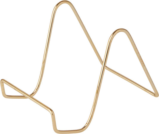 Bard's Plain Wire Easel Stand, 4" H x 3.5" W x 5.5" D: Gold
