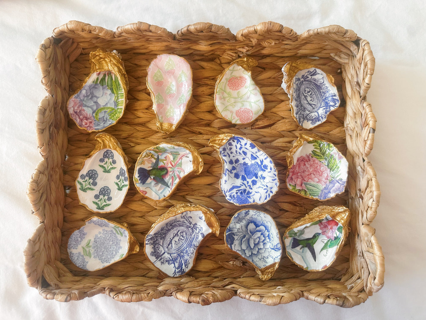 Blue and White Chinoiserie Oyster Dish