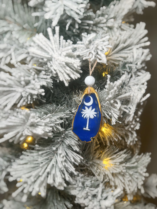 Palmetto Tree Oyster Ornament