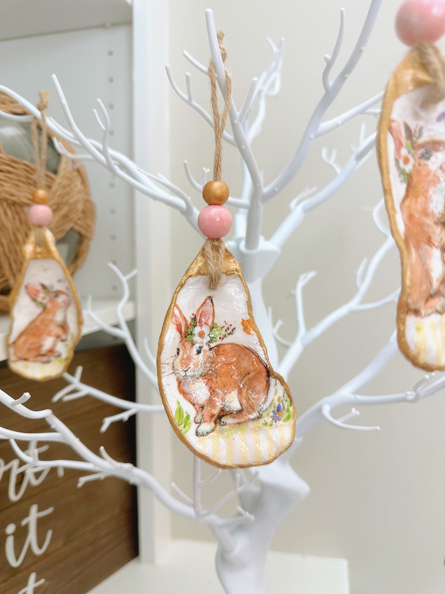 Easter Bunny Ornament Set