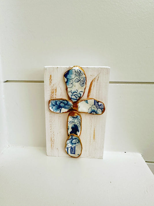 Small Light Blue Cross