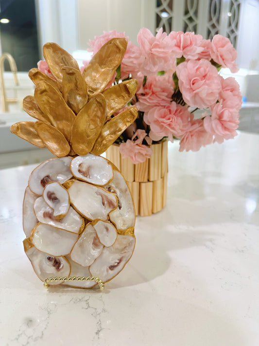 Cutout Natural & Gold Pineapple