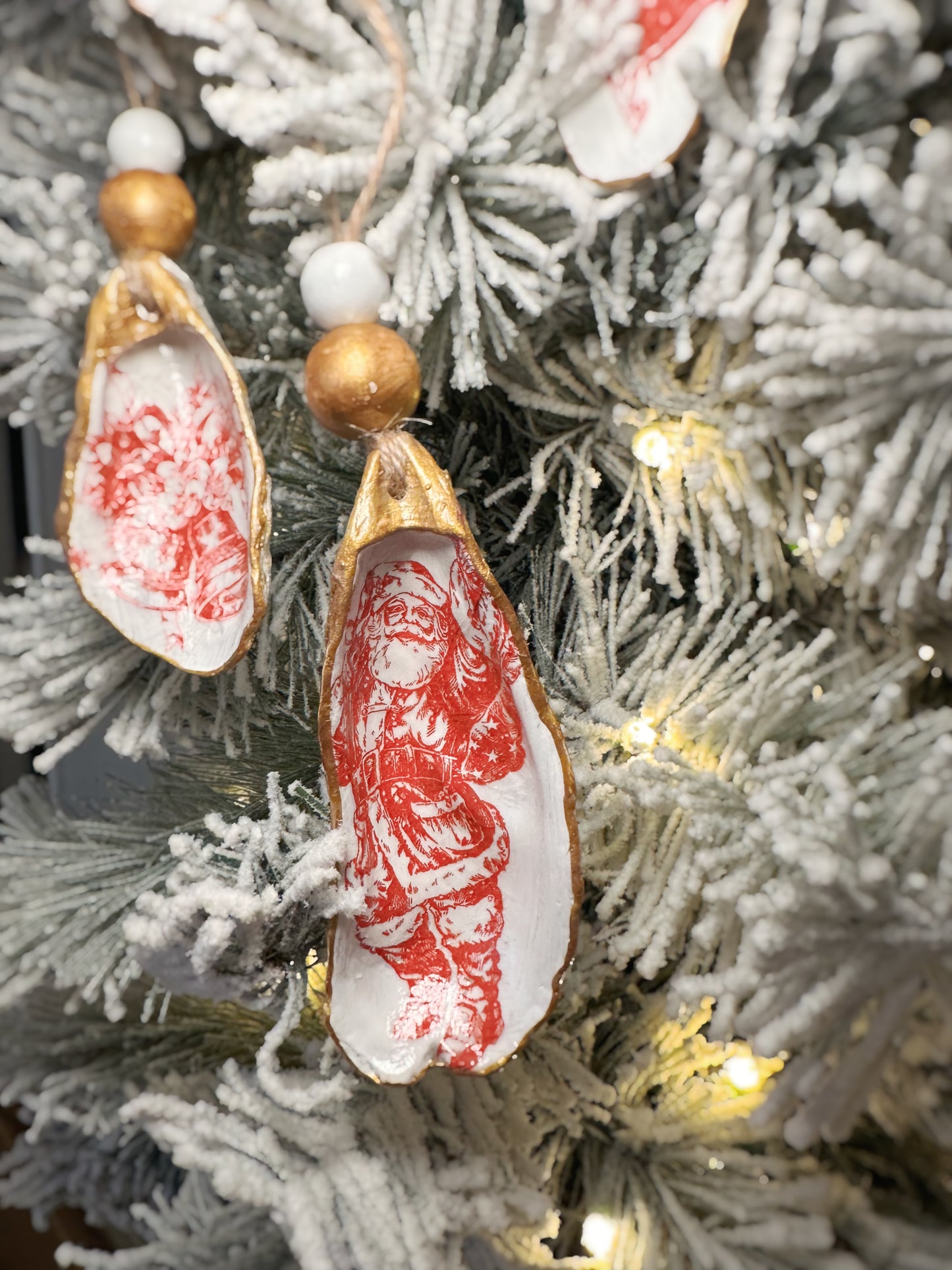 Classic Christmas Oyster Ornaments