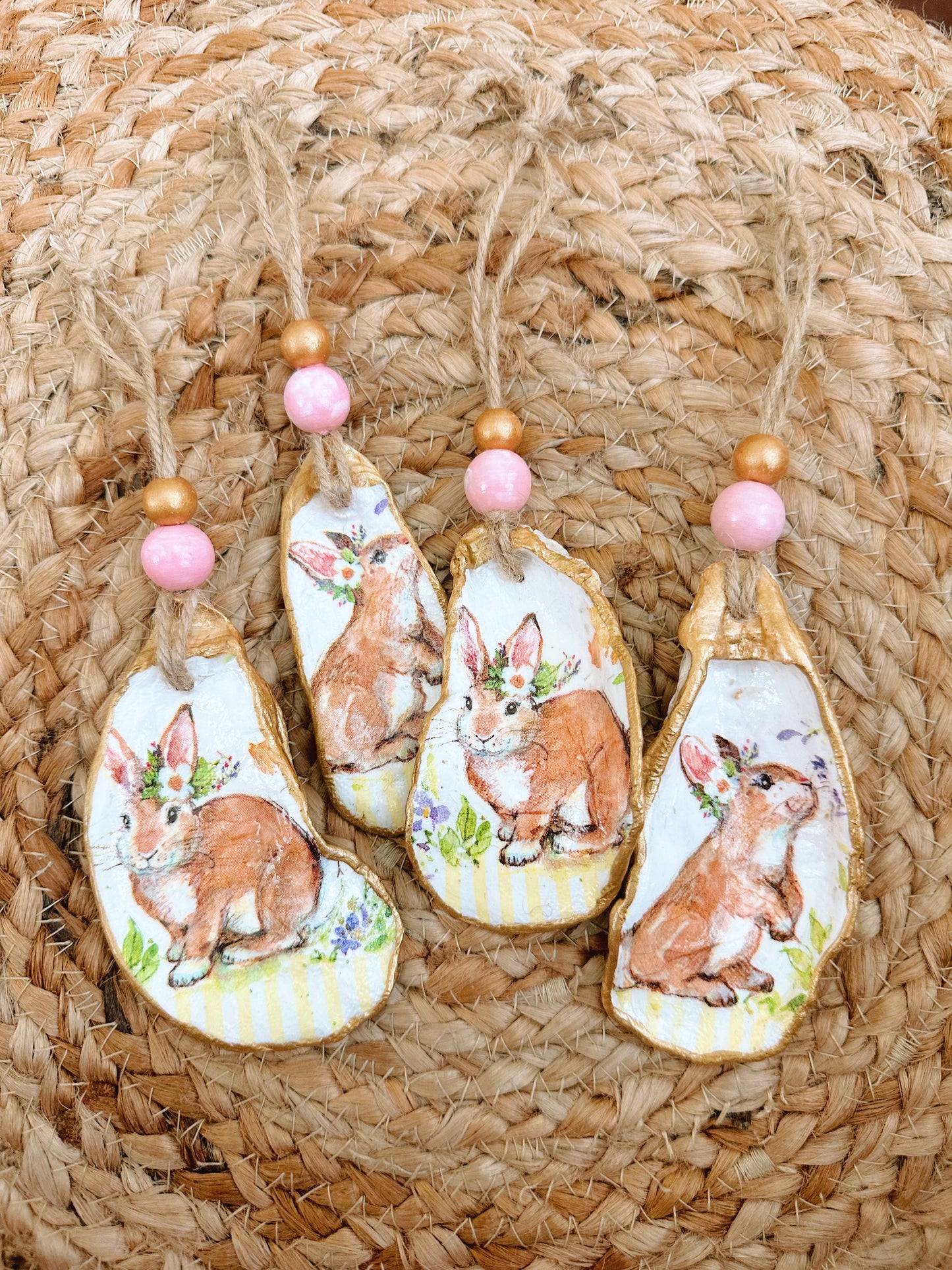 Easter Bunny Ornament Set