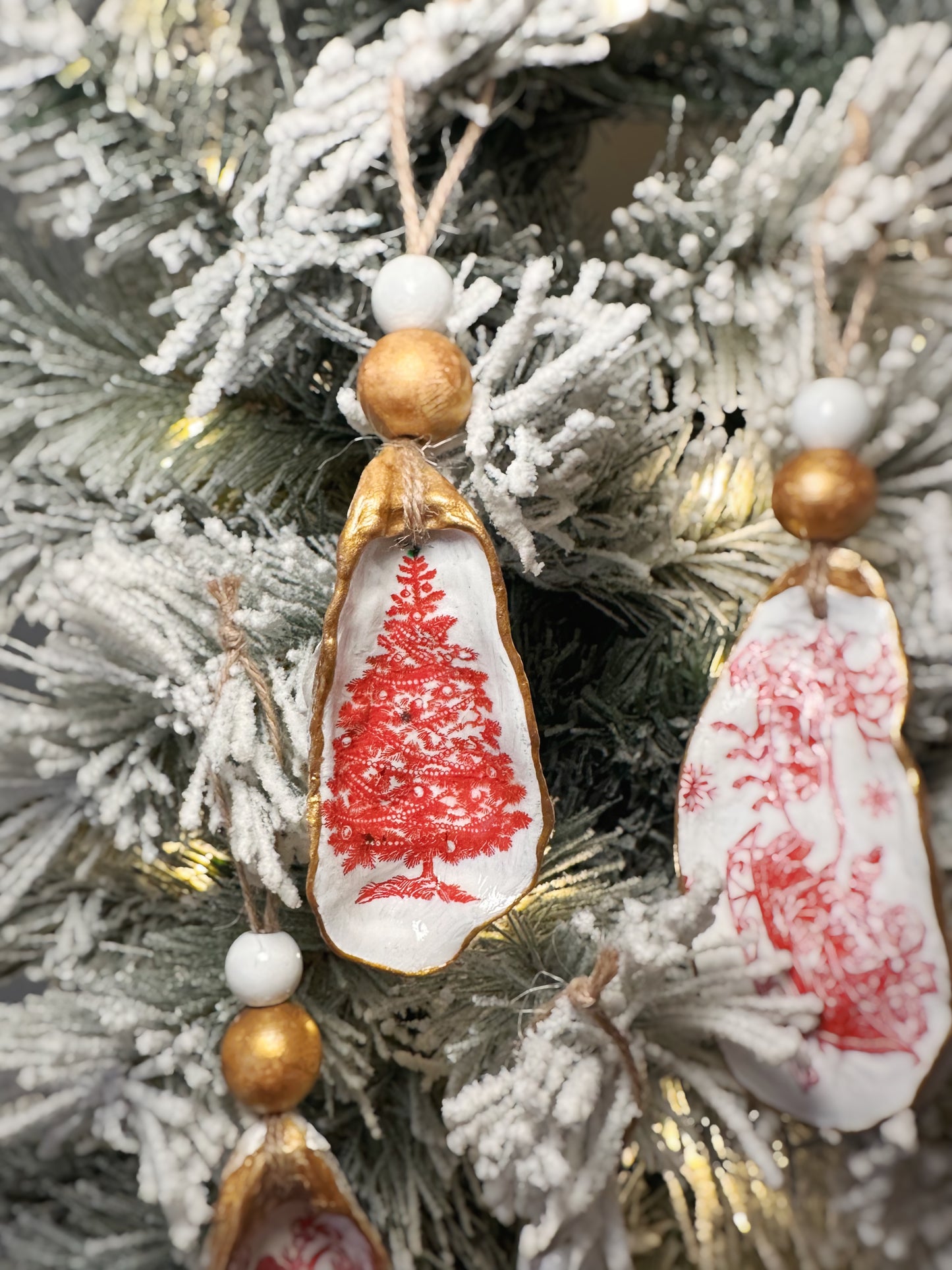 Classic Christmas Oyster Ornaments