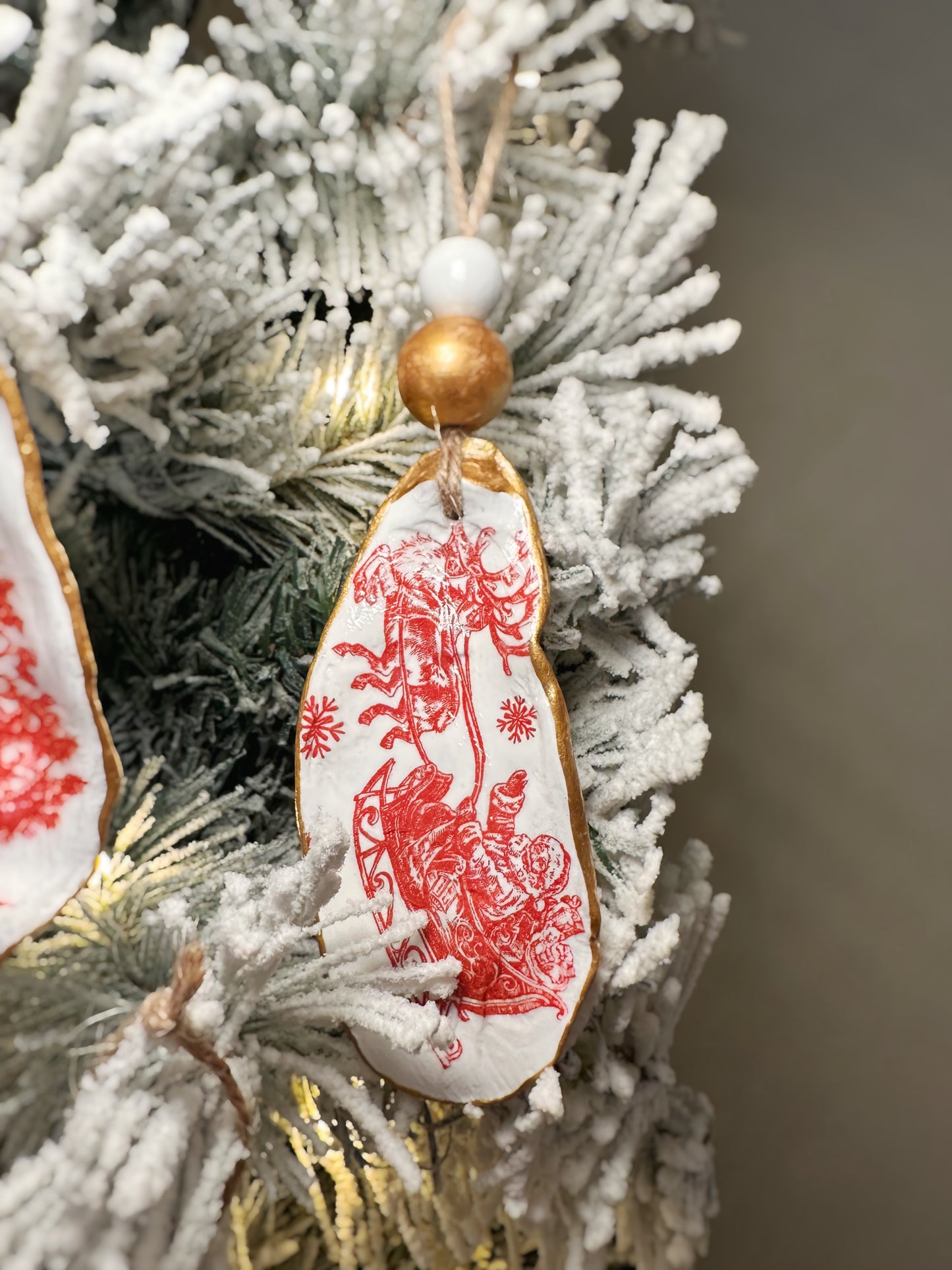 Classic Christmas Oyster Ornaments