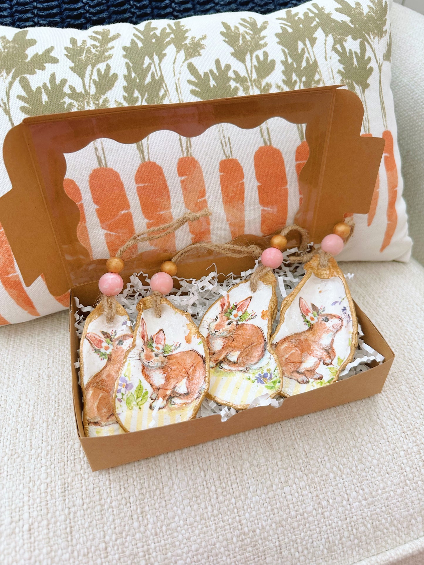 Easter Bunny Ornament Set